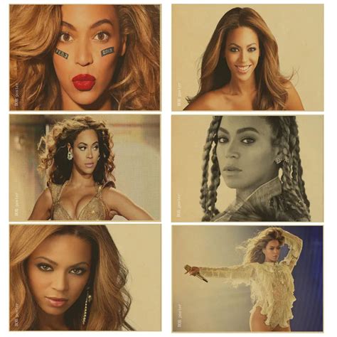 Sexy Beyonce Poster Retro Kraft Brown Wallpaper Bar Home Decor Music