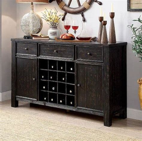 Furniture Of America Sania Iii Server In Antique Black Cm3324bk Sv By Dining Rooms Outlet By
