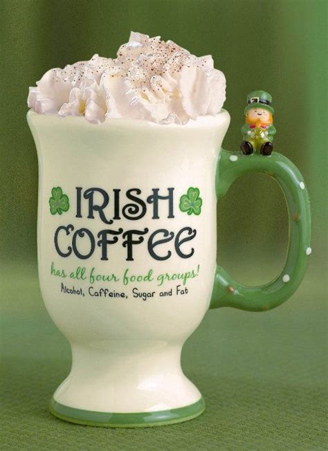 great st patrick s day t irish coffee mug complete with recipe on the back irish coffee