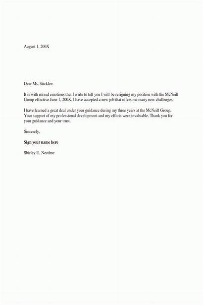 Notice Letter Resignation Job Leaving Template Weeks