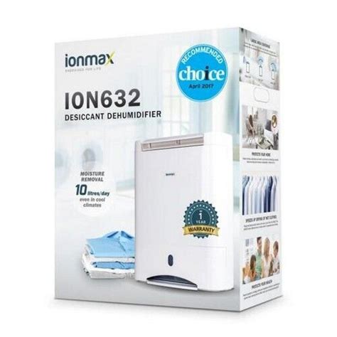 ionmax ion632 desiccant dehumidifier air filter andatech remove moisture mould ebay