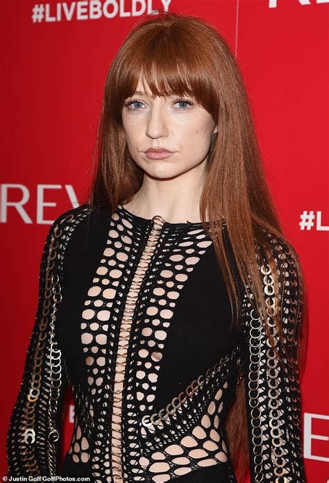 Nicola Roberts Goes Braless In A Daring Cut Out Thigh Skimming Dress For Lfw Make Up Party