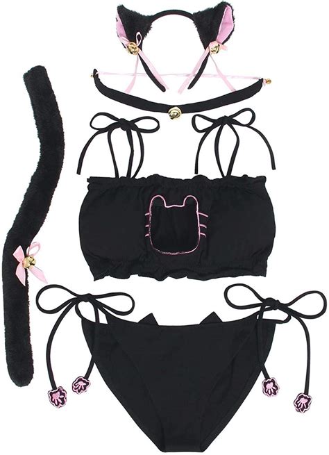 Acizi Women Sexy Cosplay Lingerie Japanese Cute Anime Cat Kitten Keyhole Costume Outfit Buy