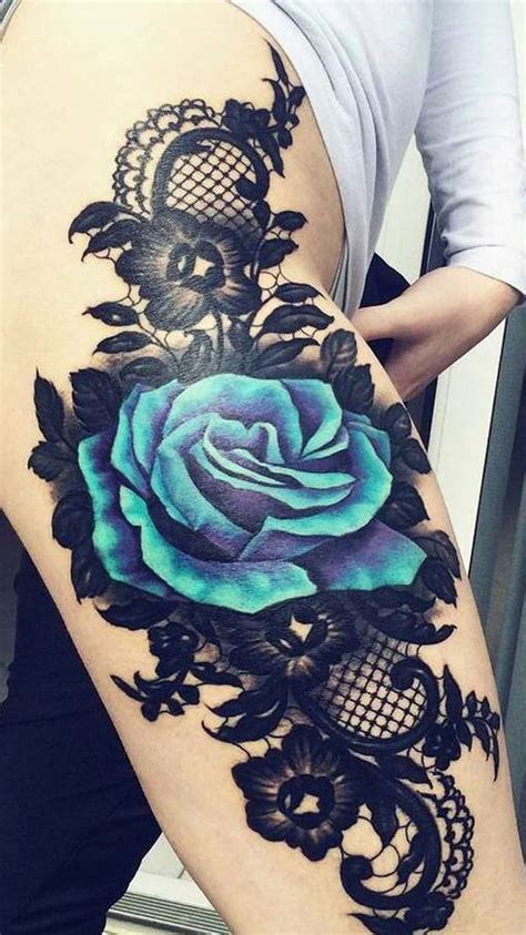 Whether you want a cute shoulder, arm, chest, back, leg, wrist, thigh or hand tattoo, here are the best flower tattoos as well as a complete list of flower tattoo meanings. 30 of the Most Realistic Lace Tattoo Ideas | Thigh tattoos ...