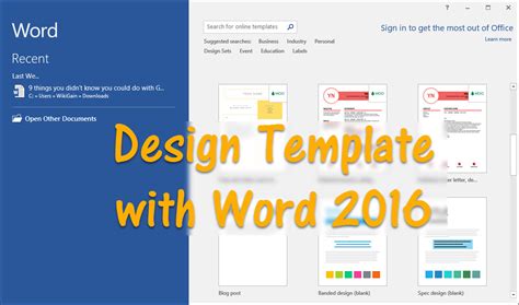 How To Design Template With Word 2016 Wikigain