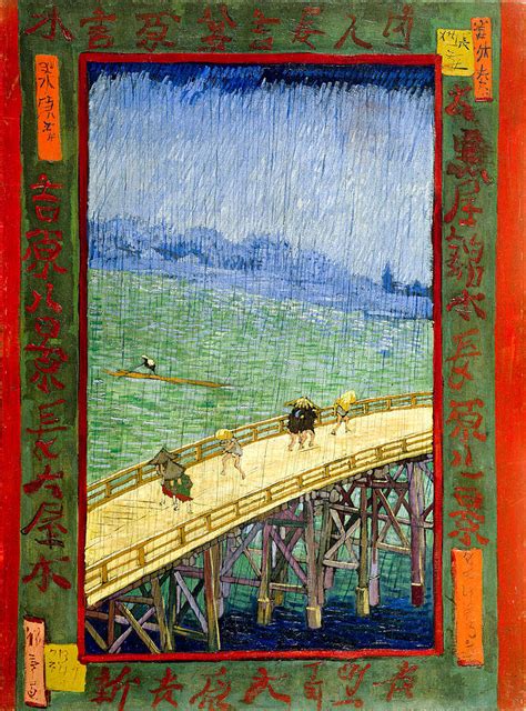 The Bridge In The Rain Painting By Vincent Van Gogh Pixels