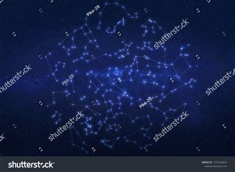 Constellations Outer Space Constellation Stars On Stock Photo