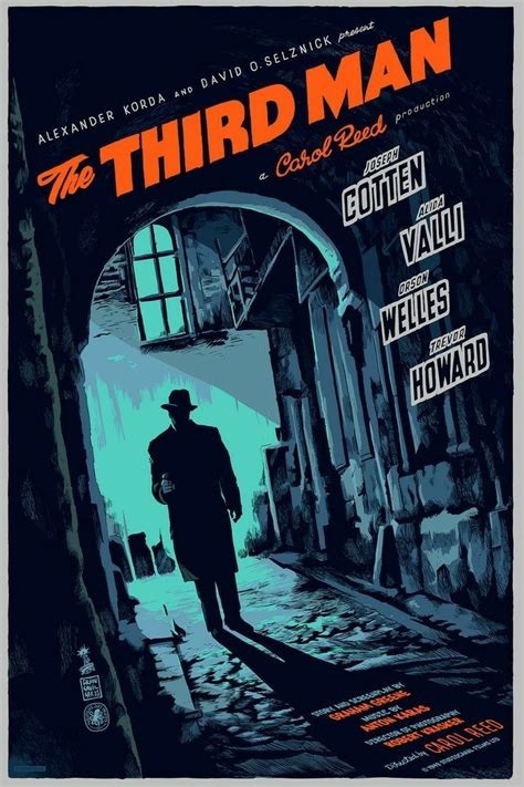 The Third Man 1949 Joseph Cotten Orson Welles Movie Poster Art