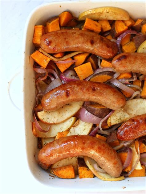 All i did was change can't think of a better, healthier summer recipe. Chicken Sausage Sweet Potato Bake (Easy Dinner Recipe)