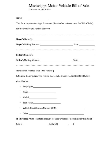 Bill Of Sale For Car Fill Out And Sign Online Dochub