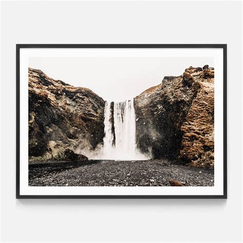 Icelandic Falls Framed Print Or Poster Wall Art 41 Orchard