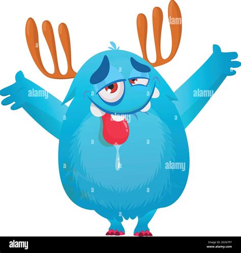 Silly Cartoon Monster Vector Illustration Stock Vector Image And Art Alamy