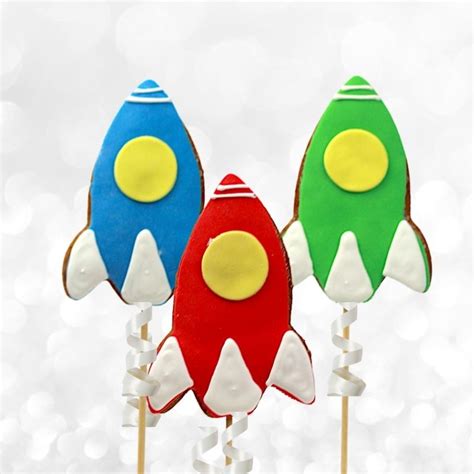 Rocket Ship Cookie Pops Perfect For Space Parties