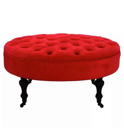 A coffee table not only looks spectacular but is also the perfect, practical accessory, providing depth and function within your living room space refine by. Ottoman Round Tufted Coffee Table Red | Mercari in 2020 | Coffee table wood, Fabric coffee table ...
