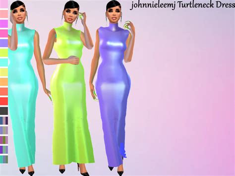 Johnnieleemj Turtleneck Dress The Sims 4 Catalog