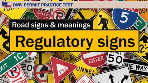 Driving License Test Road Signs And Meanings Regulatory
