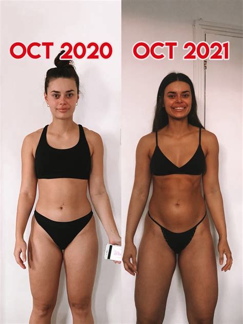 1 year body transformation weightlifting flexible dieting transformation body 1 year body