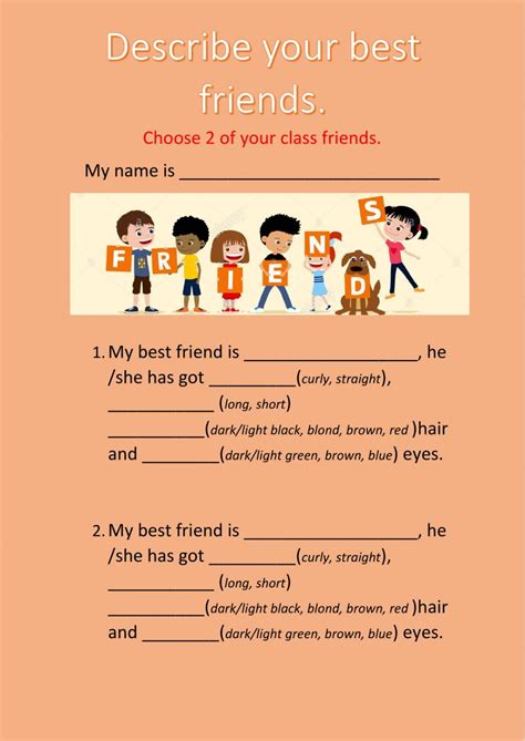 Your Best Friend Worksheet Afterschool Activities Best Friends Kids