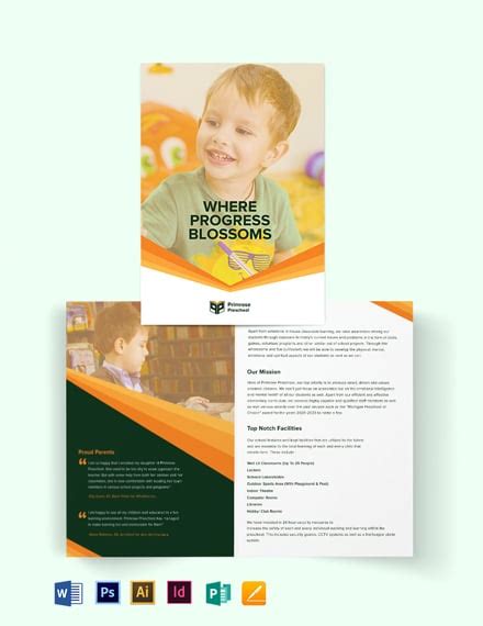 30 Preschool Brochures Free Psd Ai Eps Format Download