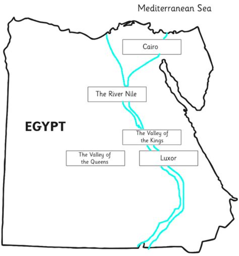 Ancient Egypt Map Diagram Quizlet