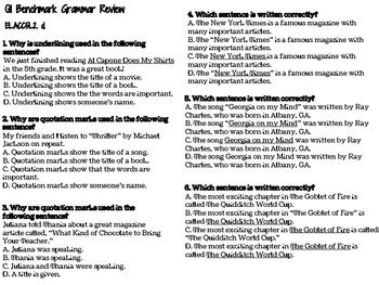 Th Grade Common Core Ela Multiple Choice Practice Worksheets By Ela