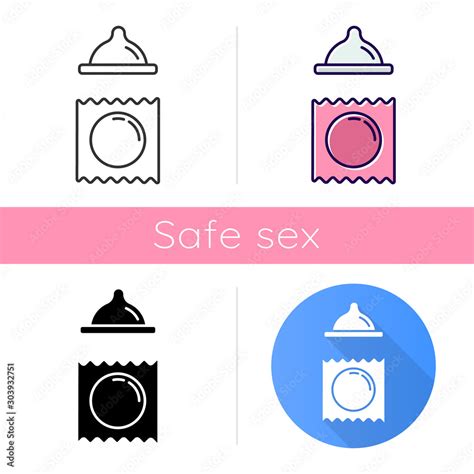 Contraceptive Icon Female Condom For Safe Sex Pregnancy Prevention