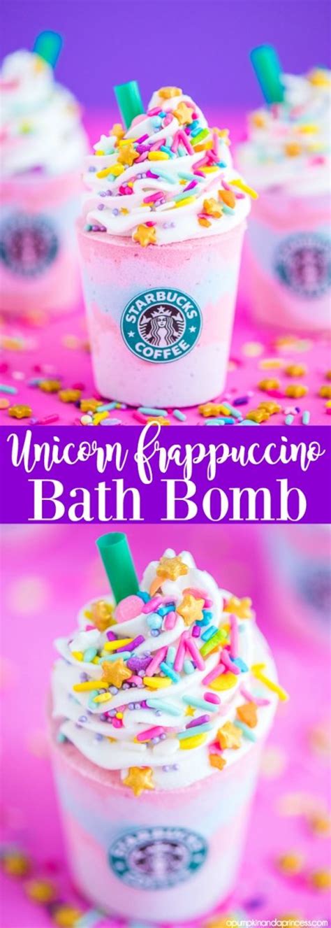 Angie dudley, otherwise known as bakerella, is credited as the if you can't find pink candy melts, vanilla almond bark with a few drops of red food coloring will work as well. DIY Unicorn Frappuccino Bath Bomb | Recipe | Homemade bath ...