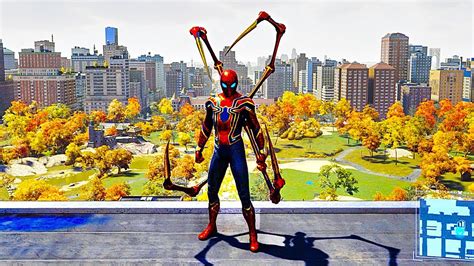 Spider Man Ps4 Iron Spider Suit Free Roam Gameplay Spiderman Ps4