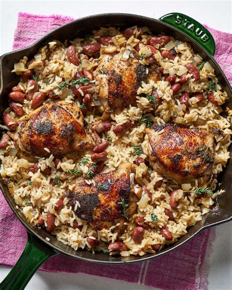 Jerk Chicken With Jamaican Rice And Peas Recipe Kitchn Skillet Dinner