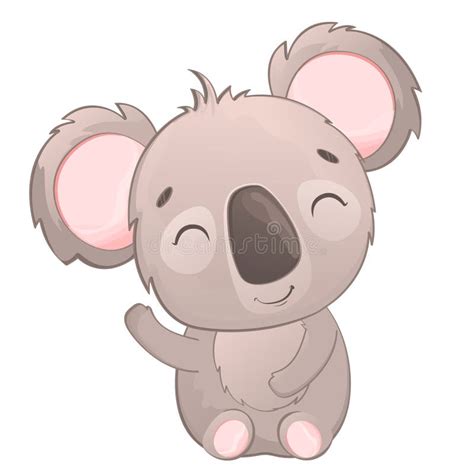 Cute Koala Cartoon Waving Hand Stock Illustrations 53 Cute Koala
