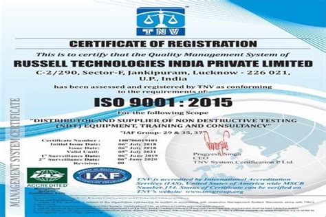 Iso Certified Company 9001 2015 Qms