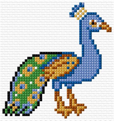 peacock cross stitch designs