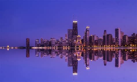 Chicago Sky Purple Wallpapers On Wallpaperdog