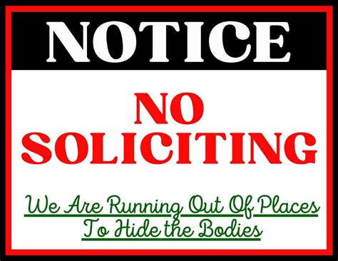 Free Printable No Soliciting Sign Templates Pdf Word For Home