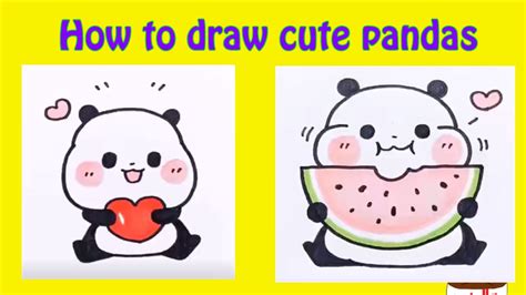 cute and easy to draw pandas learn how to draw pandas draw pandas step by step draw a cute panda