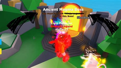 Ninja Legends Roblox How To Find Ancient Magma Boss Without Being A