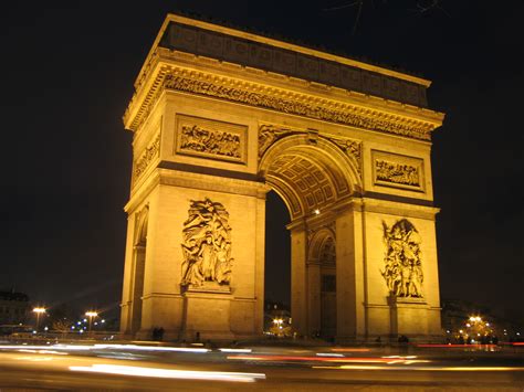 Fileparis Arc De Triomphe Place De Letoile La Nuit Wikimedia