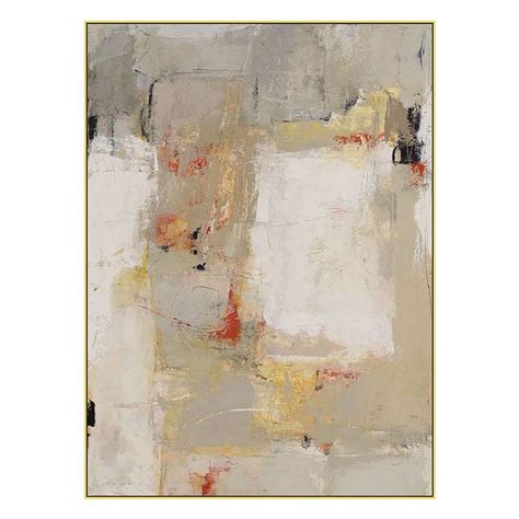 Large Original Beige Abstract Painting For Living Room Contemporary