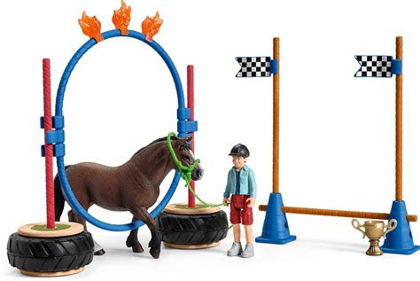 Schleich Farm World Horse Toys For Kids Pony Agility Race