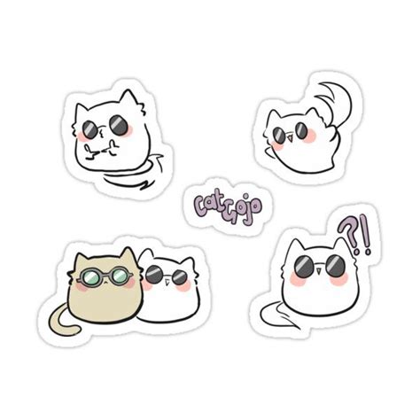 Gojo Cat Sticker Pack Cat Gojo Ft Nanami Sticker Sticker For Sale By