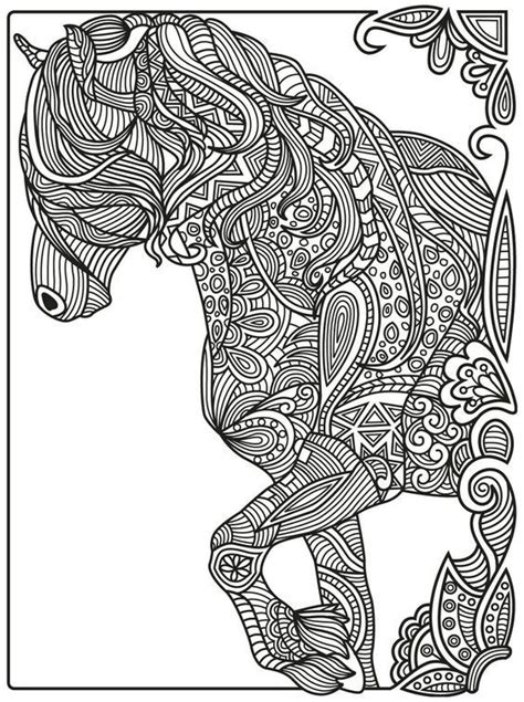 Also see the category to find more coloring sheets to print. Horse Zentangle | Colorish: coloring book app for adults ...