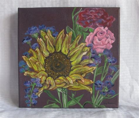 Items Similar To Sunflower Garden Original Oil Painting On Etsy