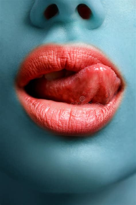 Female Lips And Tongue Stock Image Image Of Mouth Skin
