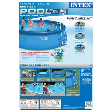 Intex 18 X 48 Easy Set Swimming Pool Set And 2000 Gph Saltwater System