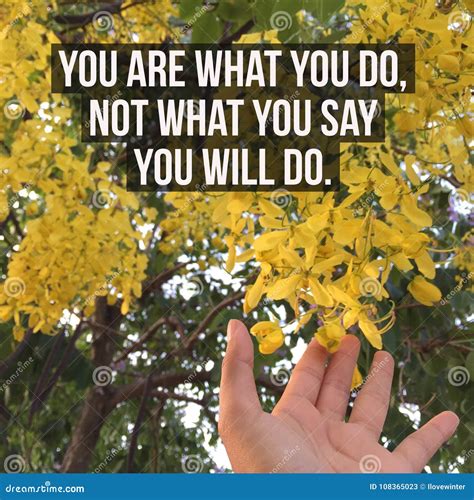 Inspirational Motivational Quote You Are What You Donot What You Say