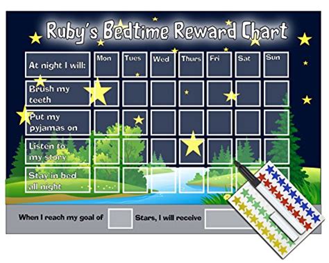 Buy Ways2learn Personalised Bedtime Reward Chart Stay In Bed Reward