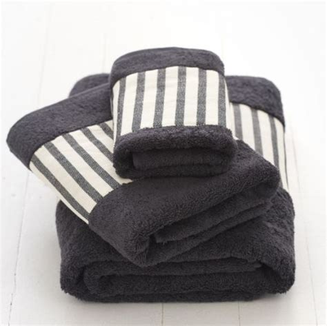 Bath Towel Set Black And White Stripe Hardtofind Bath Towel Sets