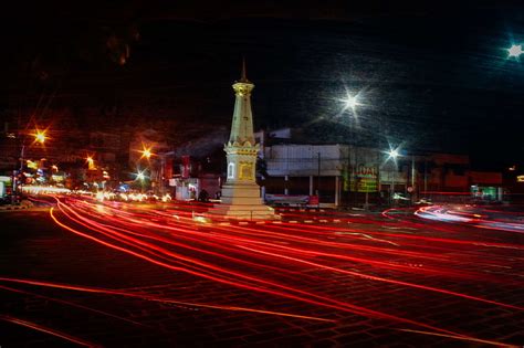 Hd Wallpaper Icon Tugu Yogyakarta Night Illuminated City Building
