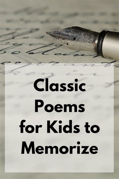 The Best Classic Poems For Kids To Memorize
