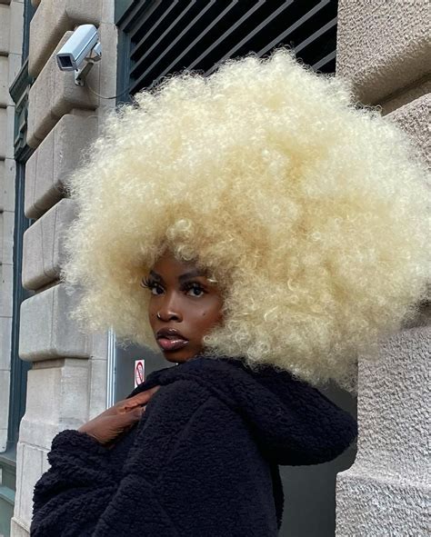 Cd On Twitter Blonde Afro White Afro Hair Inspiration